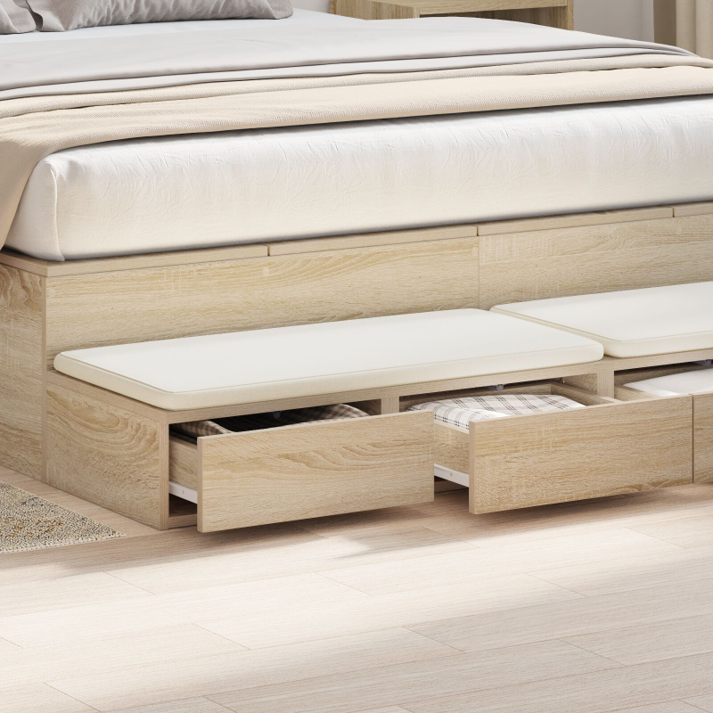 Bettkommoden Sonoma Eiche 160x36,5x16,5 cm Holzwerkstoff