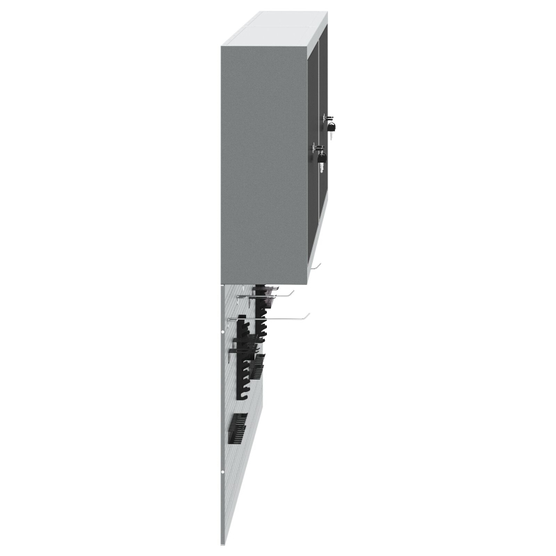 6-teiliges Werkzeugschrank- und Lochplatten-Set wandmontierbar, schwarzes Metall