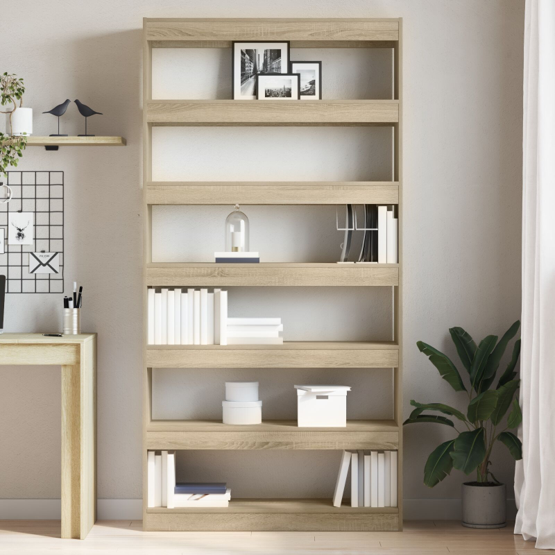 Bücherregal Sonoma Eiche Holzwerkstoff 100 x 30 x 198 cm Regale
