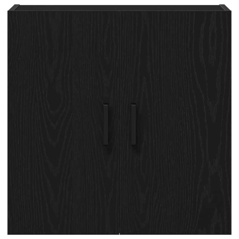Wandregal Schwarzes Eichenholz 60x31x60 cm Engineered Wood