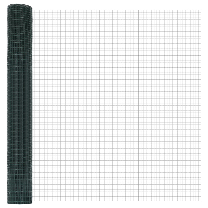 Gartenzaun Set Set aus 2 Grün Verzinkter Stahl 25 x 1 m