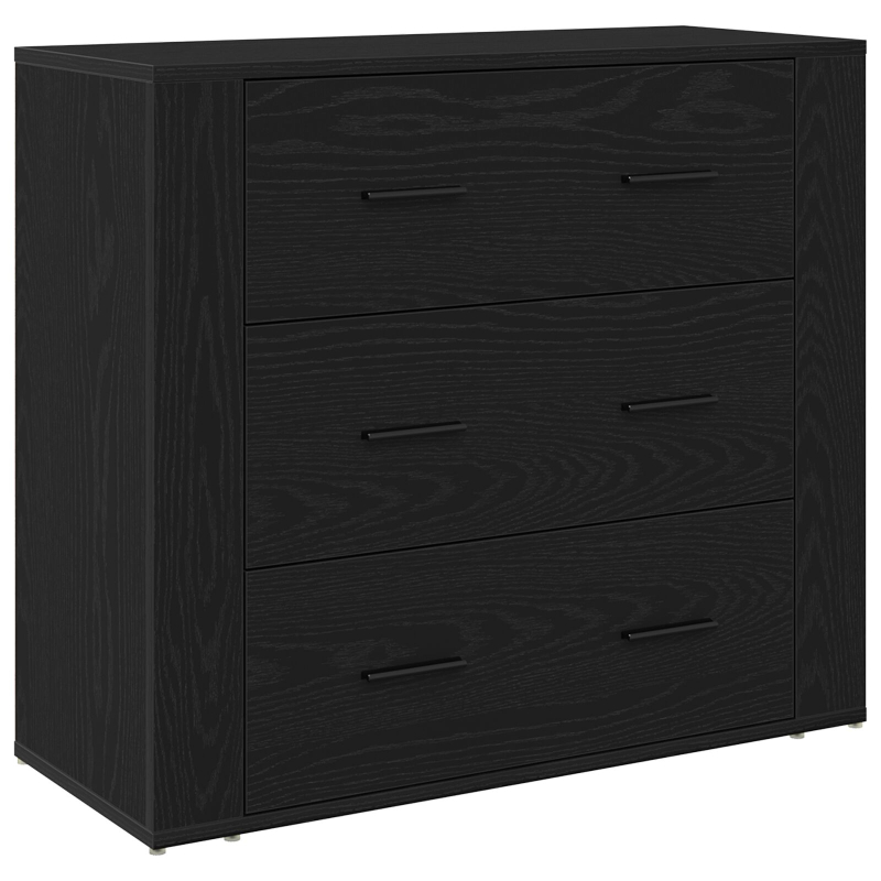 Hochtisch Schwarz Eiche 80x33x150 cm Werkstoff