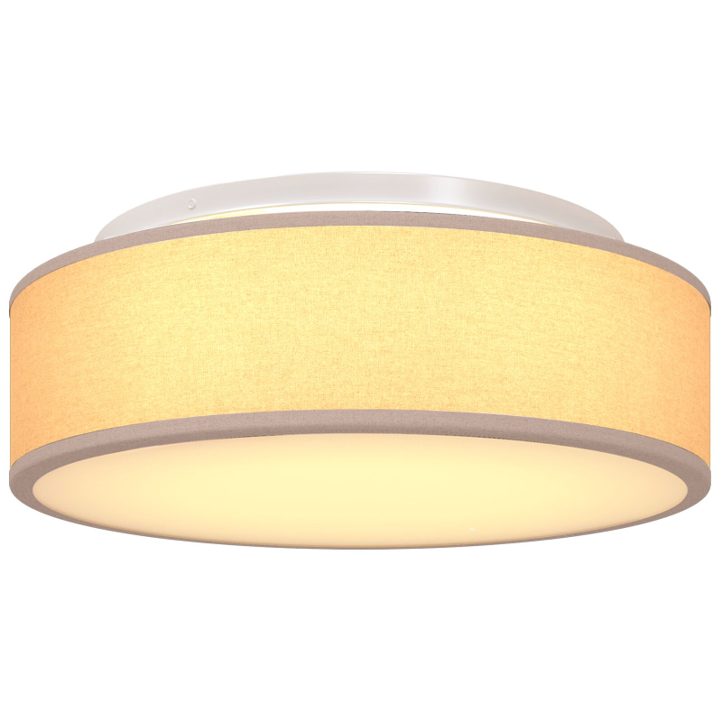 Deckenleuchten Flush Mount Taupe Ø 38 cm Stoff E27