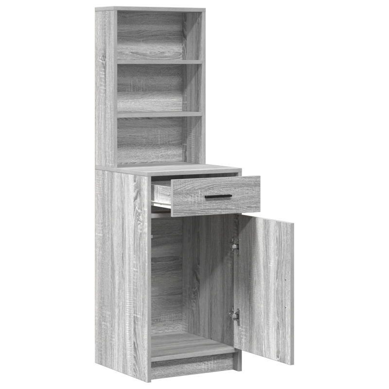 Hochboard Grau Sonoma 40x41x135 cm Holzwerkstoff