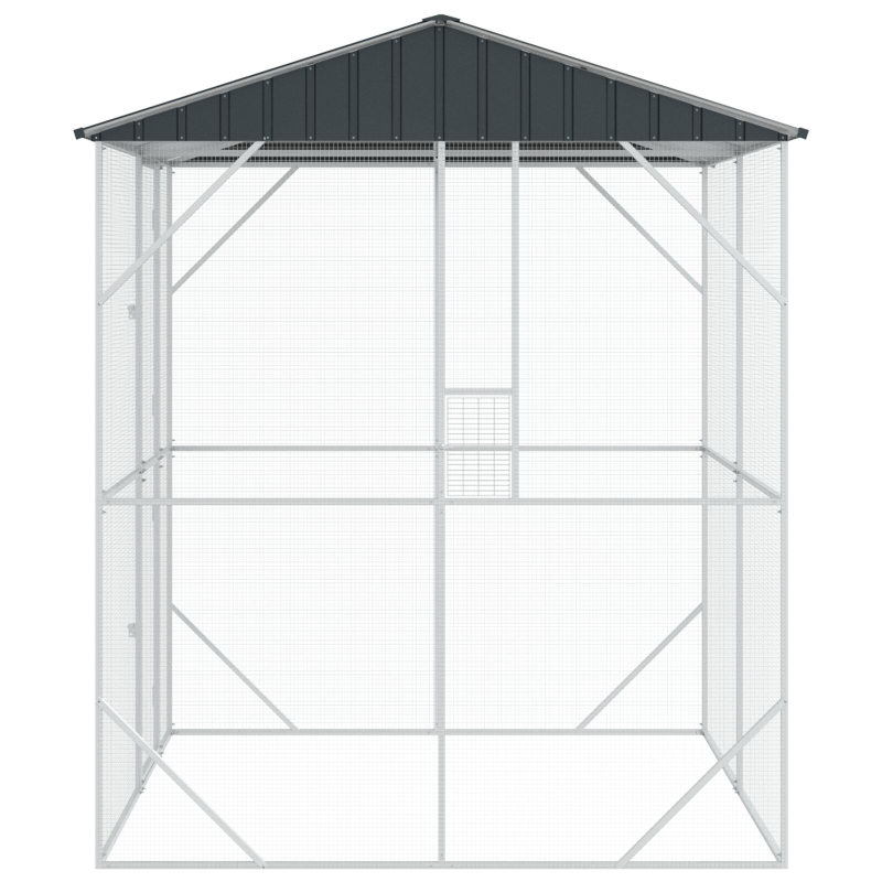 Vogelvoliere Anthrazit 210x227x247 cm Stahl