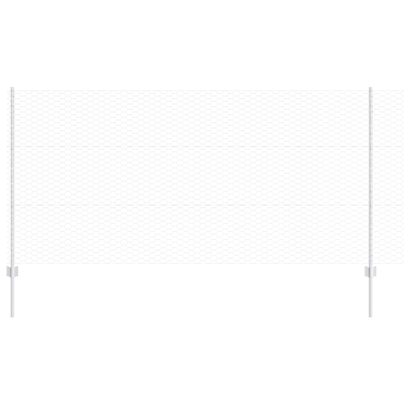 Gartenzaun-Set 2er Set Verzinkter Stahl 25 x 1,2 m Langlebig