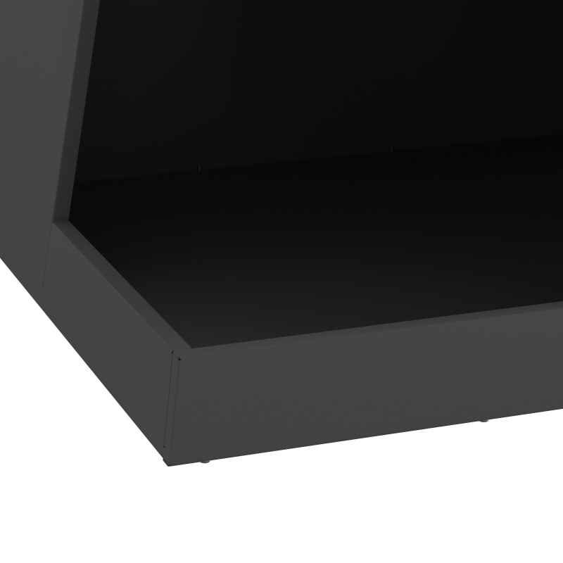 Feuerstelle mit Holzlagerung Schwarz 50x50x100 cm Stahl
