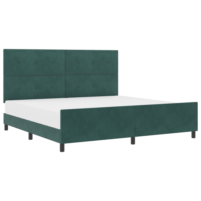Bettgestell Dunkelgrün 200x200 cm Samt