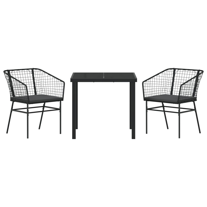 Set von 2 Schwarz und Dunkelgrau
