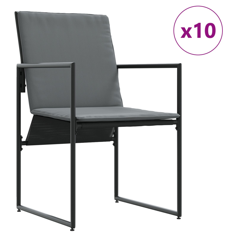 13-teiliges Garten-Esszimmer-Set mit Kissen aus Stahl und Textilene