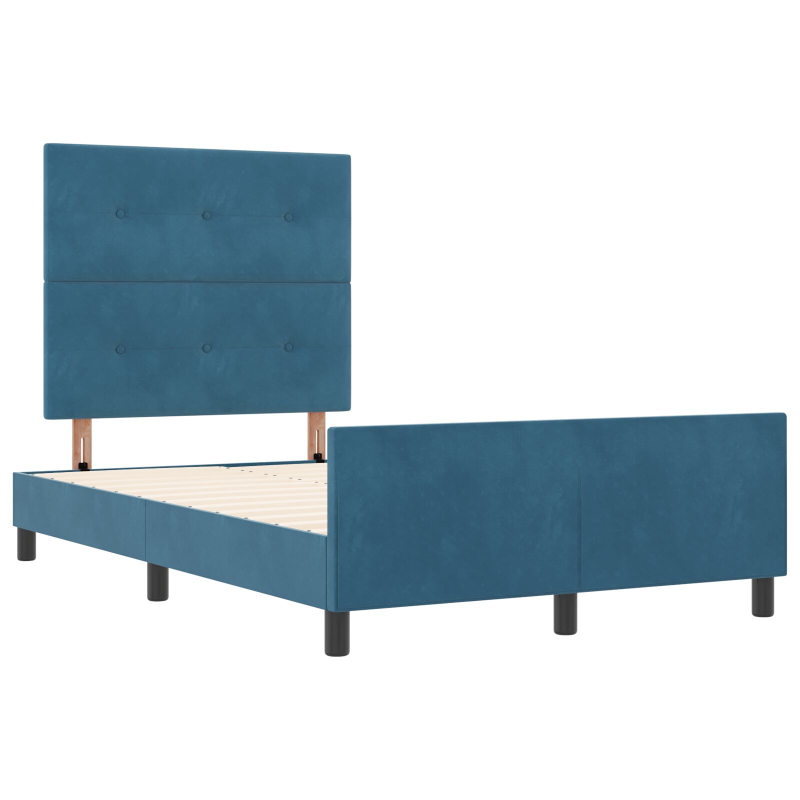Bettgestell Dunkelblau 120x200 cm Samt