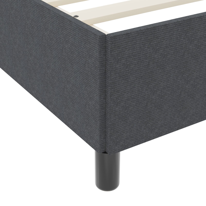 Bettgestell Dunkelgrau 140x200 cm Cord Stoff