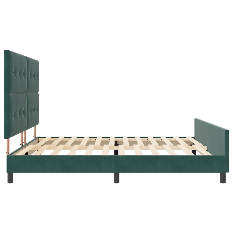 Bettgestell Dunkelgrün 200x200 cm Samt