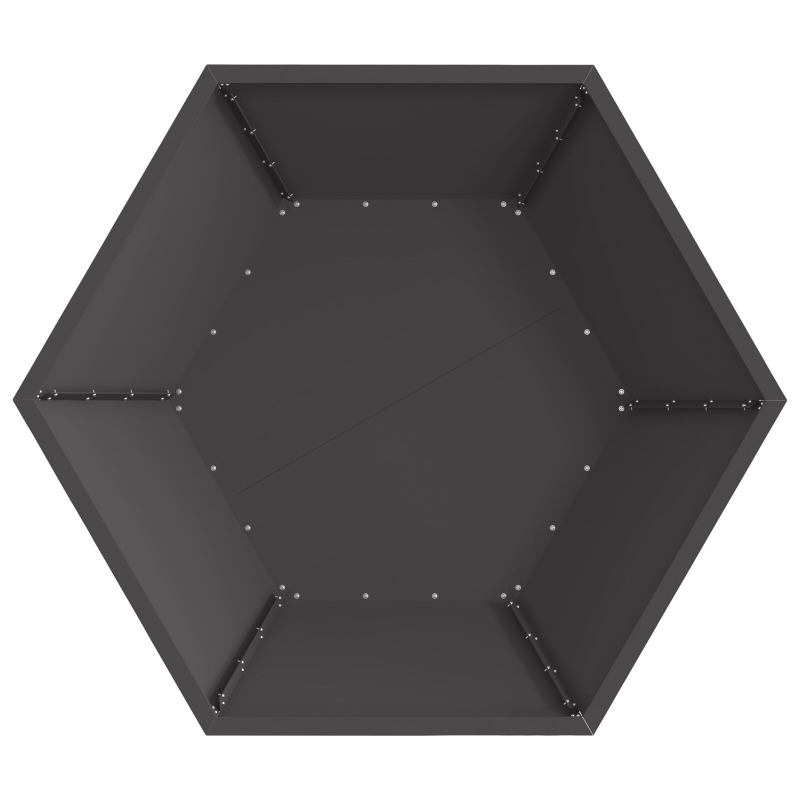 Feuerstelle Sechseckig Schwarz 100x100x28 cm Stahl