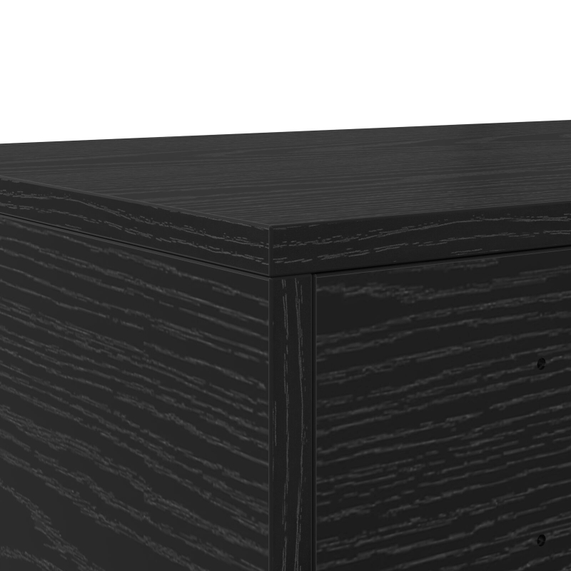 Bett-Schubladen Schwarz 200x36,5x16,5 cm Spanplatte