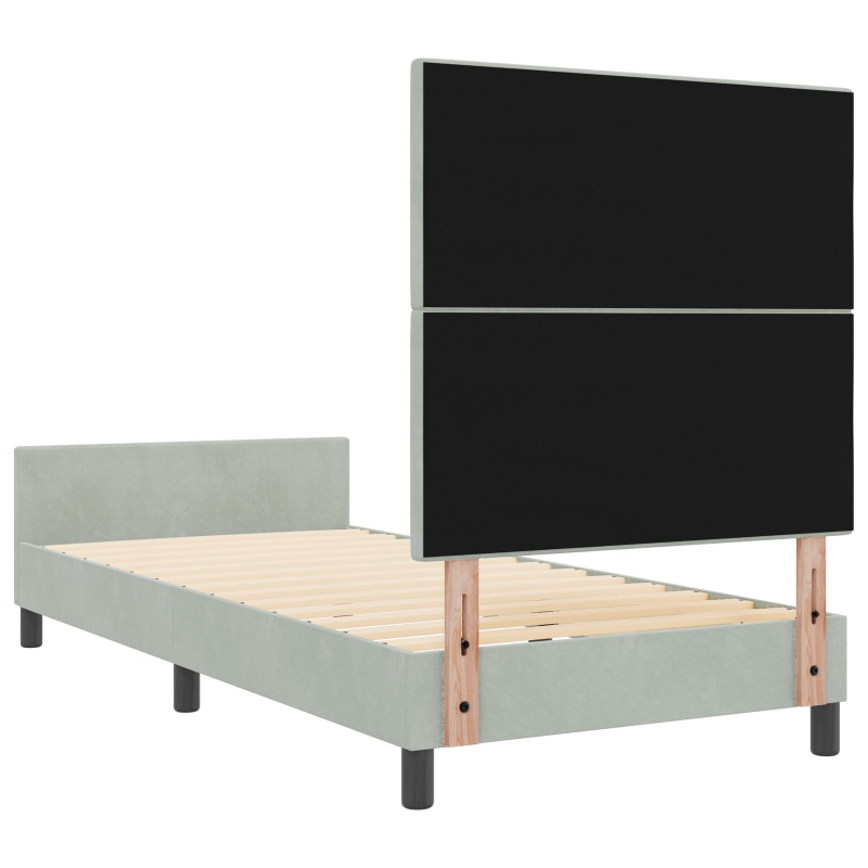 Bettgestell Hellgrau 100x200 cm Samt