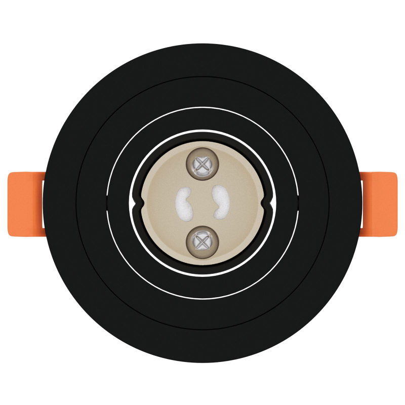 Einbaustrahler 24 Stk. Rund GU10 Schwarz Ø91 mm