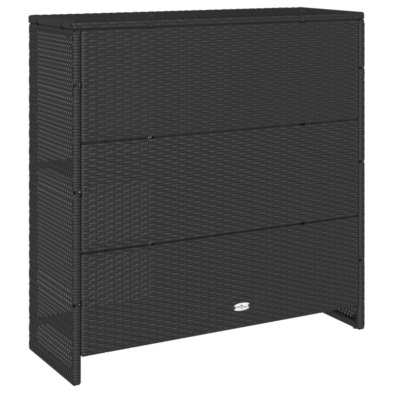 Aufbewahrungsschrank Schwarz 100x36x102 cm Rattan