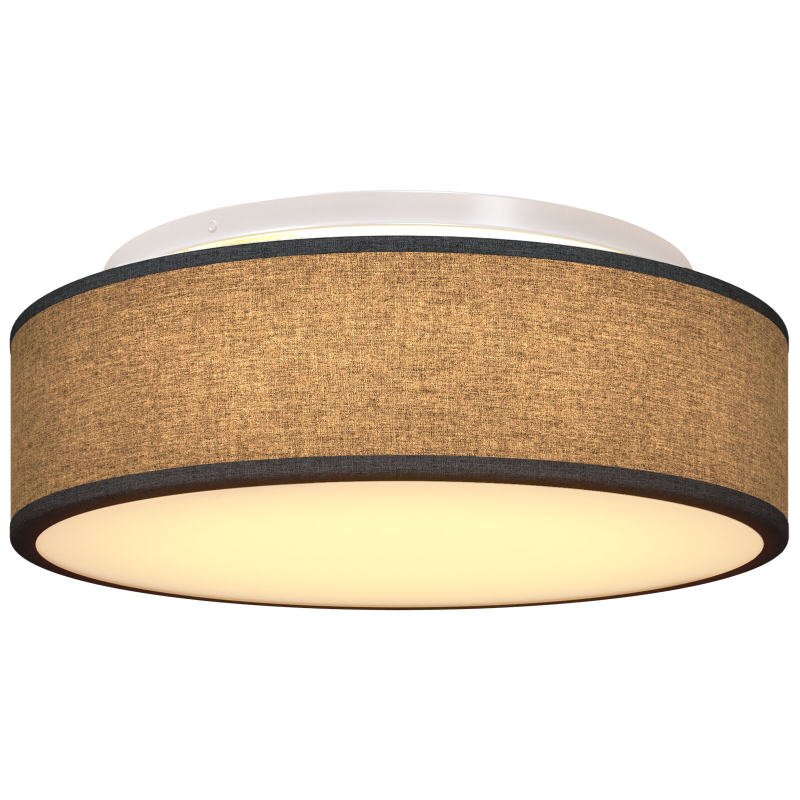 Deckenlichter Flush Mount Schwarz Ø 38 cm Stoff E27