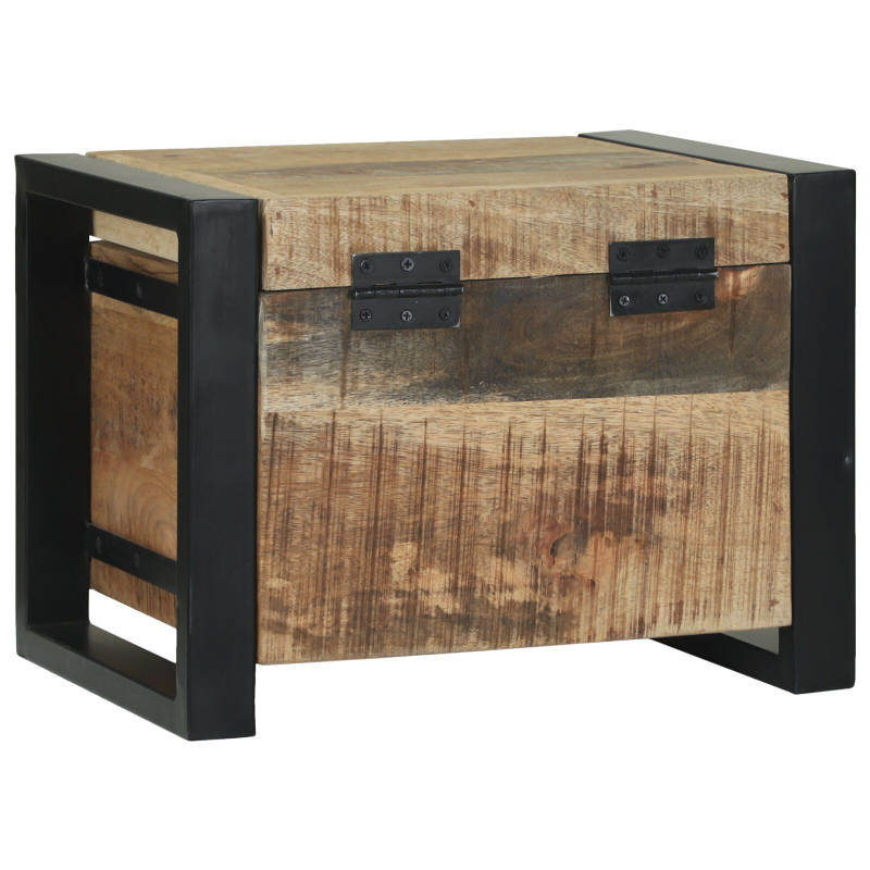 Lagertruhen 40x30x30cm aus massivem Mango-Holz und Metall