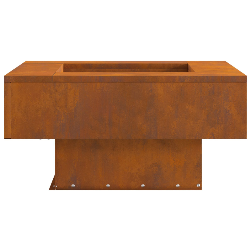 Feuerstelle Quadrat 60x60x30 cm Wetterstahl