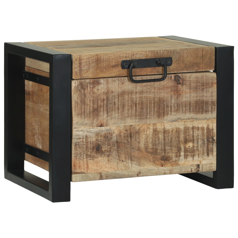 Lagertruhen 40x30x30cm aus massivem Mango-Holz und Metall