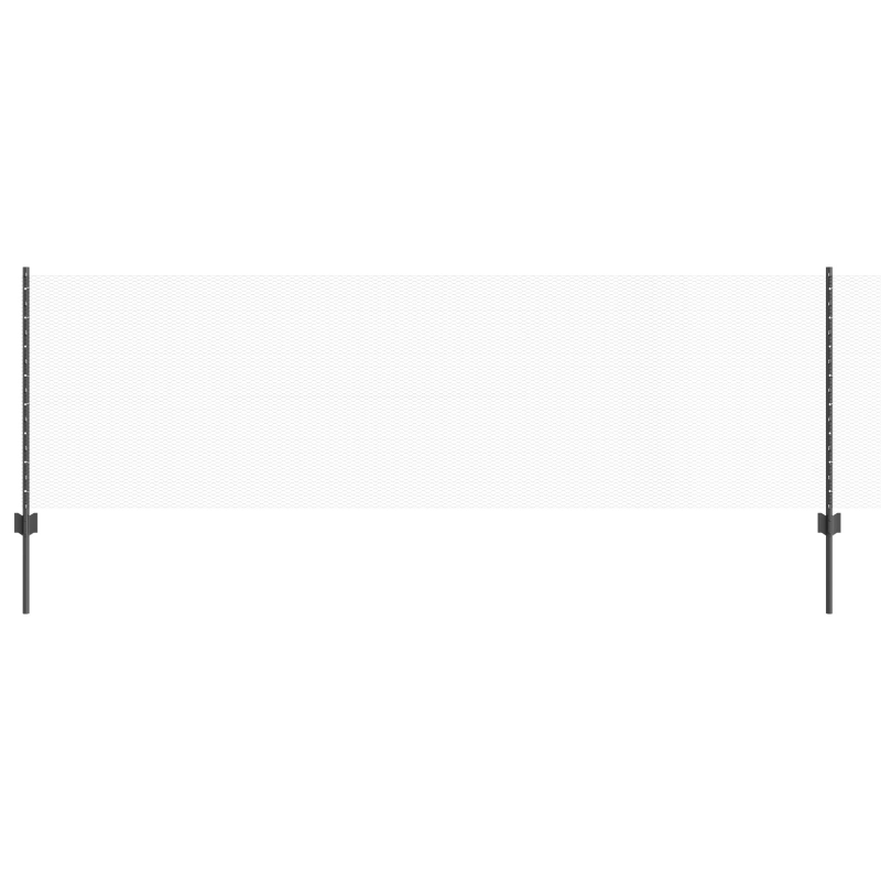 Zaunpfosten 11 Stk U-Kanal Grau 80 cm Stahl, Sechseckiger Zaun Grau 0.8x50 m Stahl