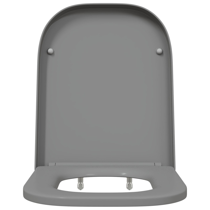 Toilettendeckel mit Schnellverschluss und sanftem Schließen Duroplast Grau