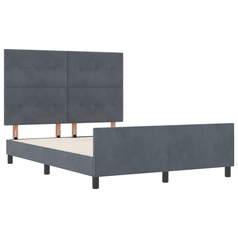Bettgestell Dunkelgrau 140x200 cm Velvet