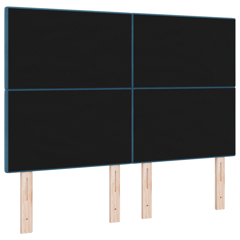 Kopfteil mit Knopfheftung Dunkelblau 160 cm Samt