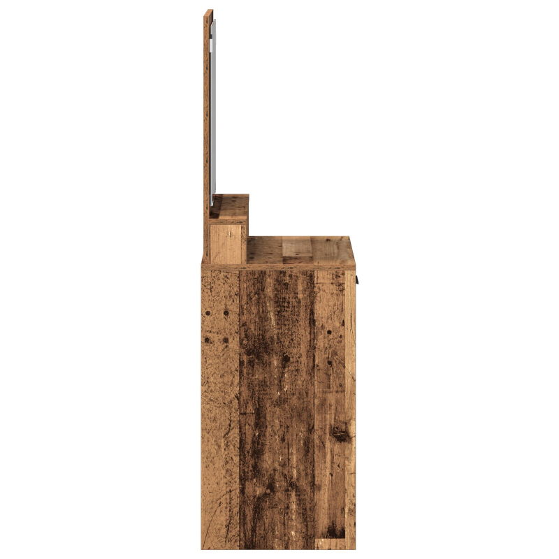 Schminktisch mit Schubladen aus altem Holz 50x41x140 cm