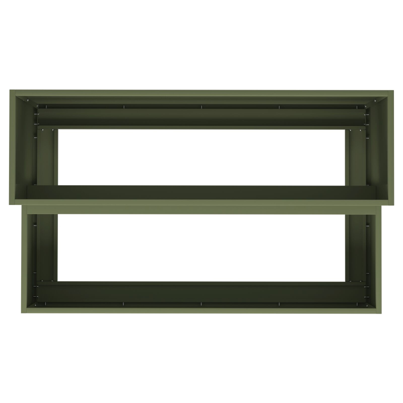 Gartenpflanzer 2-Tier 100x60x45 cm Olivgrün Stahl