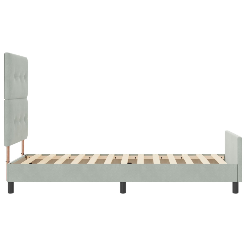 Bettgestell Hellgrau 100x200 cm Samt