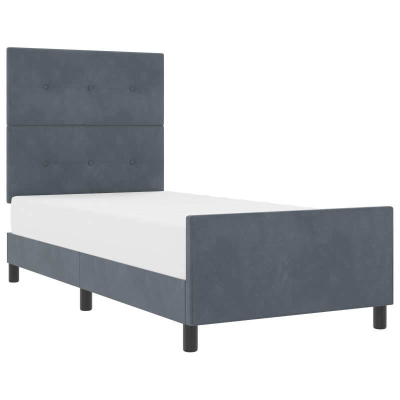 Bettgestell Dunkelgrau 90x190 cm Samt