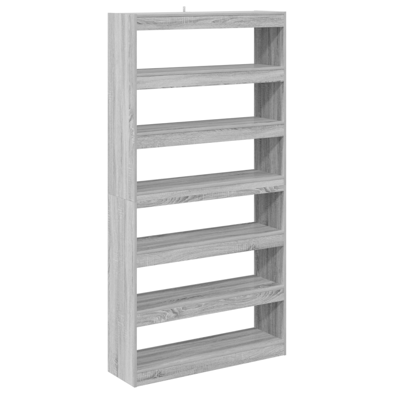 Bücherregal/Raumteiler Schwarz Eiche 100x30x198 cm Holzwerkstoff