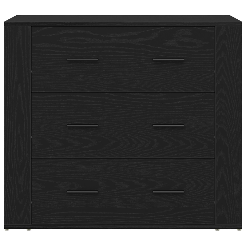 Hochtisch Schwarz Eiche 80x33x150 cm Werkstoff