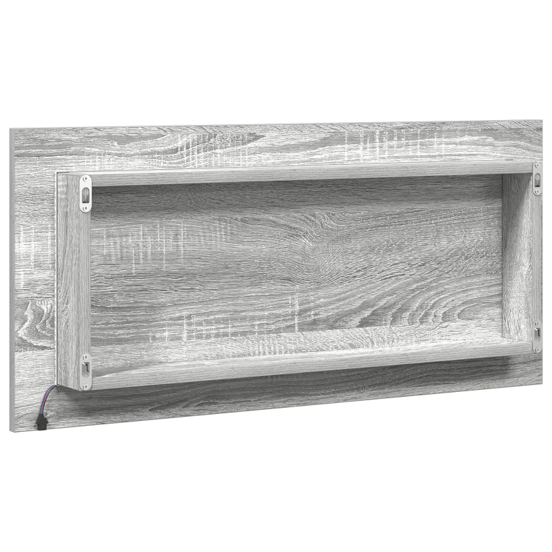 Badezimmer-Spiegelschrank mit LED Licht Grau Sonoma 80x37 cm