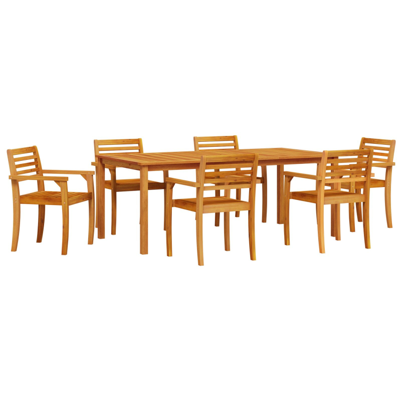 9-teiliges Garten-Esszimmer-Set aus massivem Akazienholz