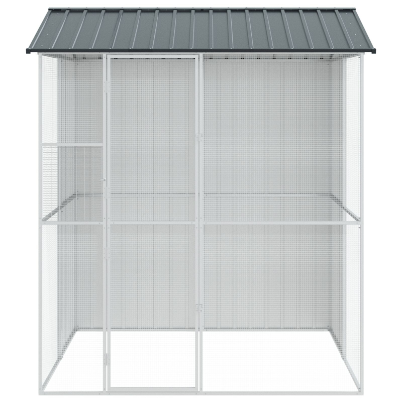 Vogelvoliere Anthrazit 215x210x247 cm Stahl