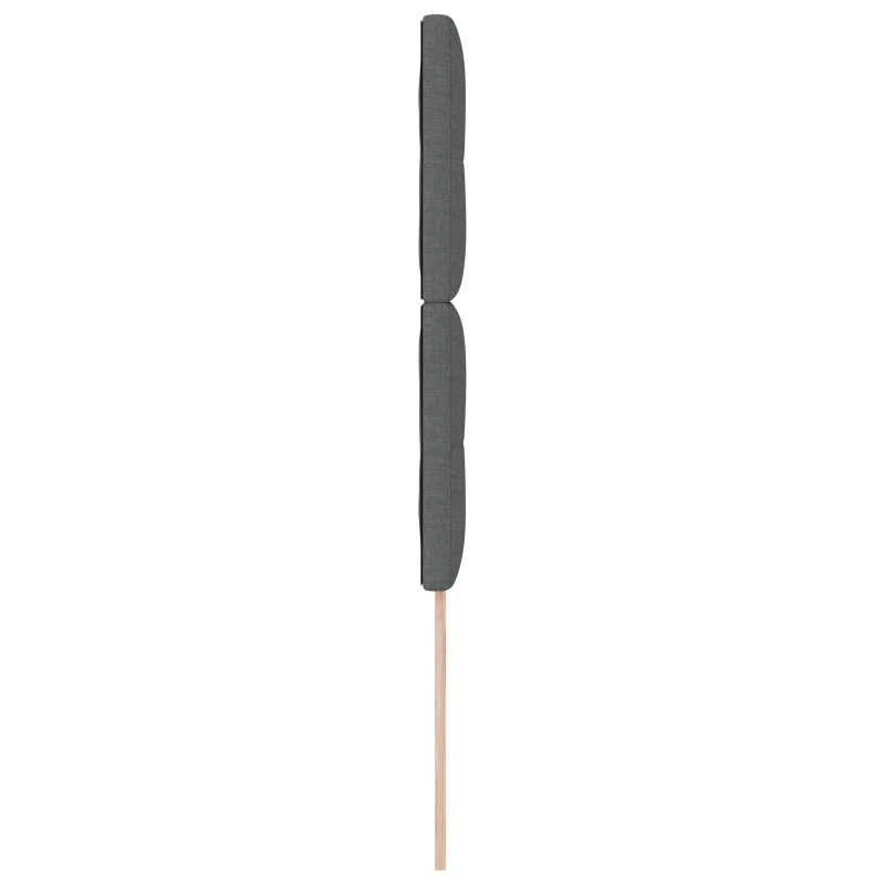 Kopfteil mit Knopfheftung Dunkelgrau 90 cm Stoff