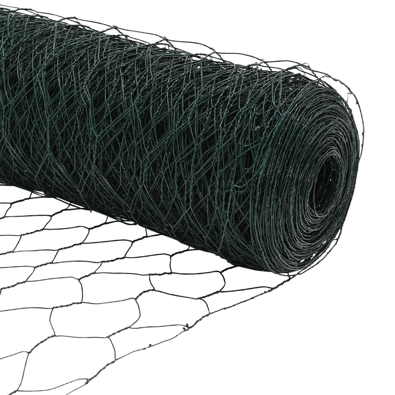 Zaunpfosten 5 Stück U-Kanal Grün 140 cm Stahl, Sechseckzaun Grün 1,4x10 m Stahl