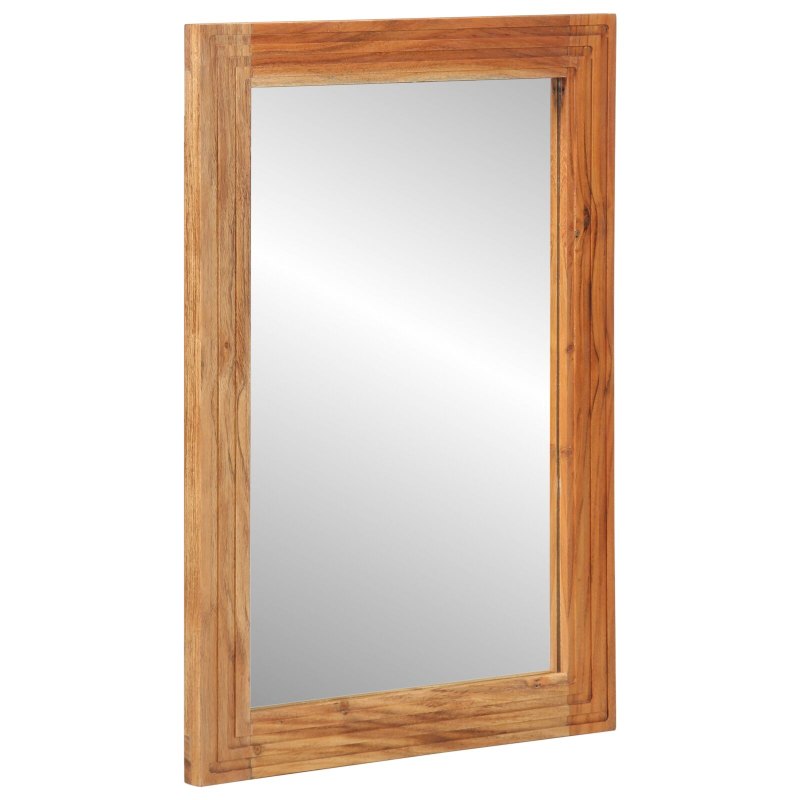 Badezimmerspiegel 50x70x3 cm Massivholz Akazie