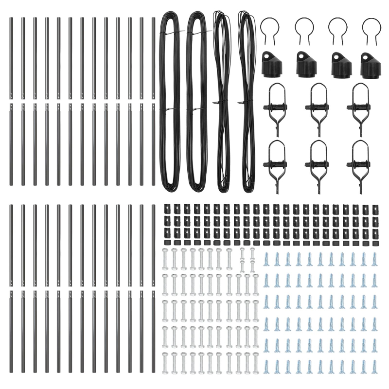 Zaunpfosten 26 Stück Grau Ø32 mm 170 cm Galvanisiertes Stahl