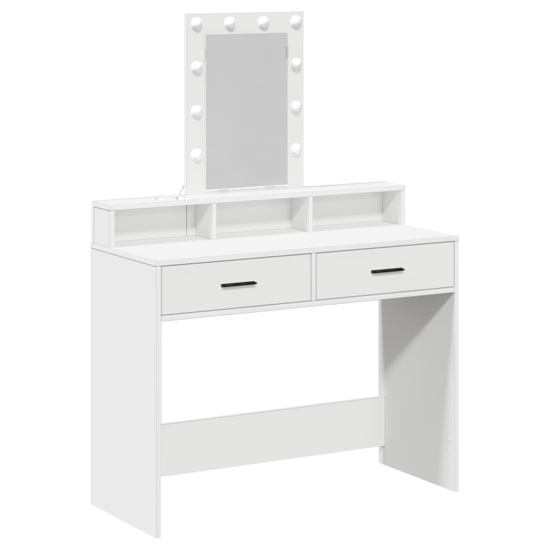 Frisierkommode Weiß MDF 100 x 41 x 140 cm Frisierkommode
