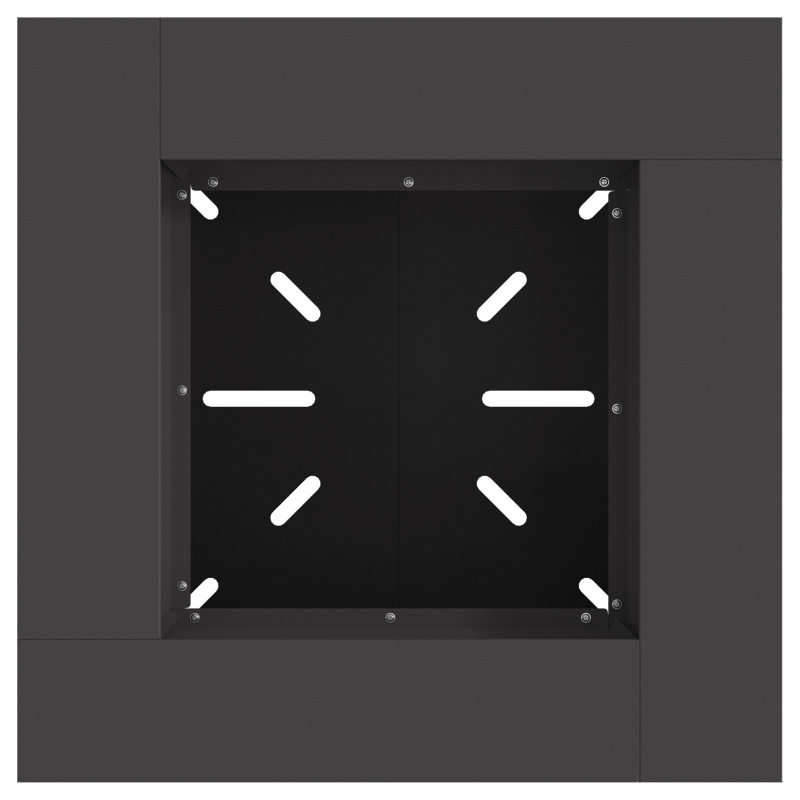 Feuerstelle Schwarz 60x60x50 cm Stahl