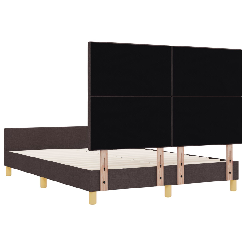 Bettgestell Dunkelbraun 160x200 cm Stoff