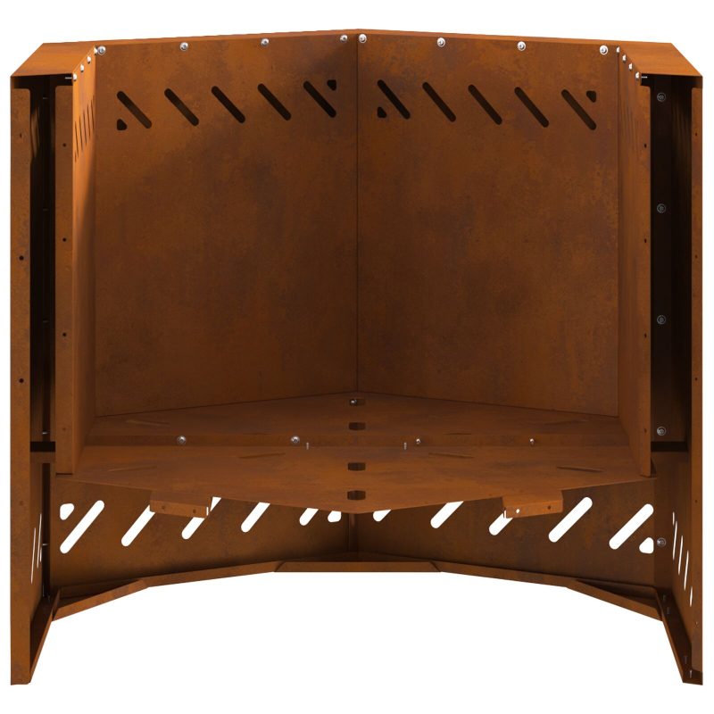 Raucharmer Feuerstelle Sechseckig 58x58x51 cm Wetterfestes Stahl