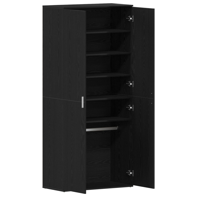 Schuhschrank Schwarze Eiche 80x39x180 cm Holzwerkstoff