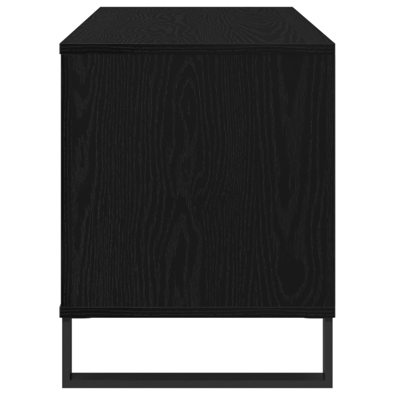 Record Cabinet Schwarz Eiche 100x38x48 cm Werkstoff