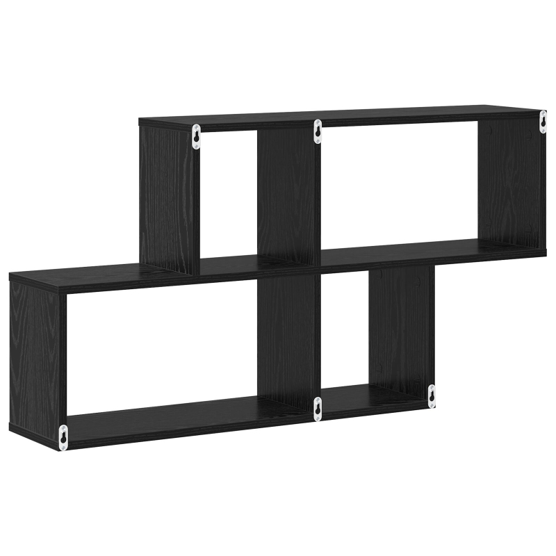 Wandregal Schwarze Eiche 100x25x53 cm MDF